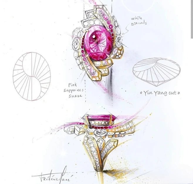 Custom Gemstone Jewelry - Lotus Diamond