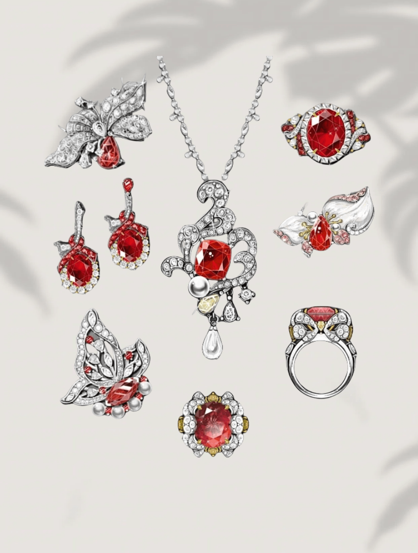 Custom Gemstone Jewelry - Lotus Diamond