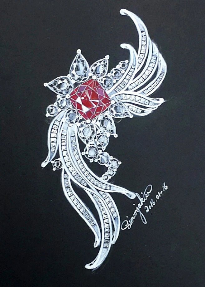 Custom Gemstone Jewelry - Lotus Diamond
