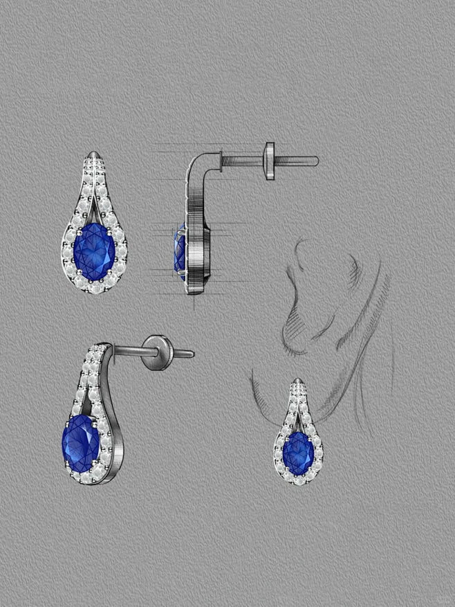 Custom Gemstone Jewelry - Lotus Diamond