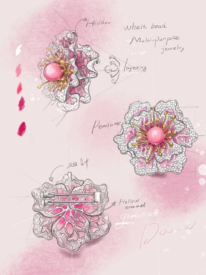 Custom Gemstone Jewelry - Lotus Diamond