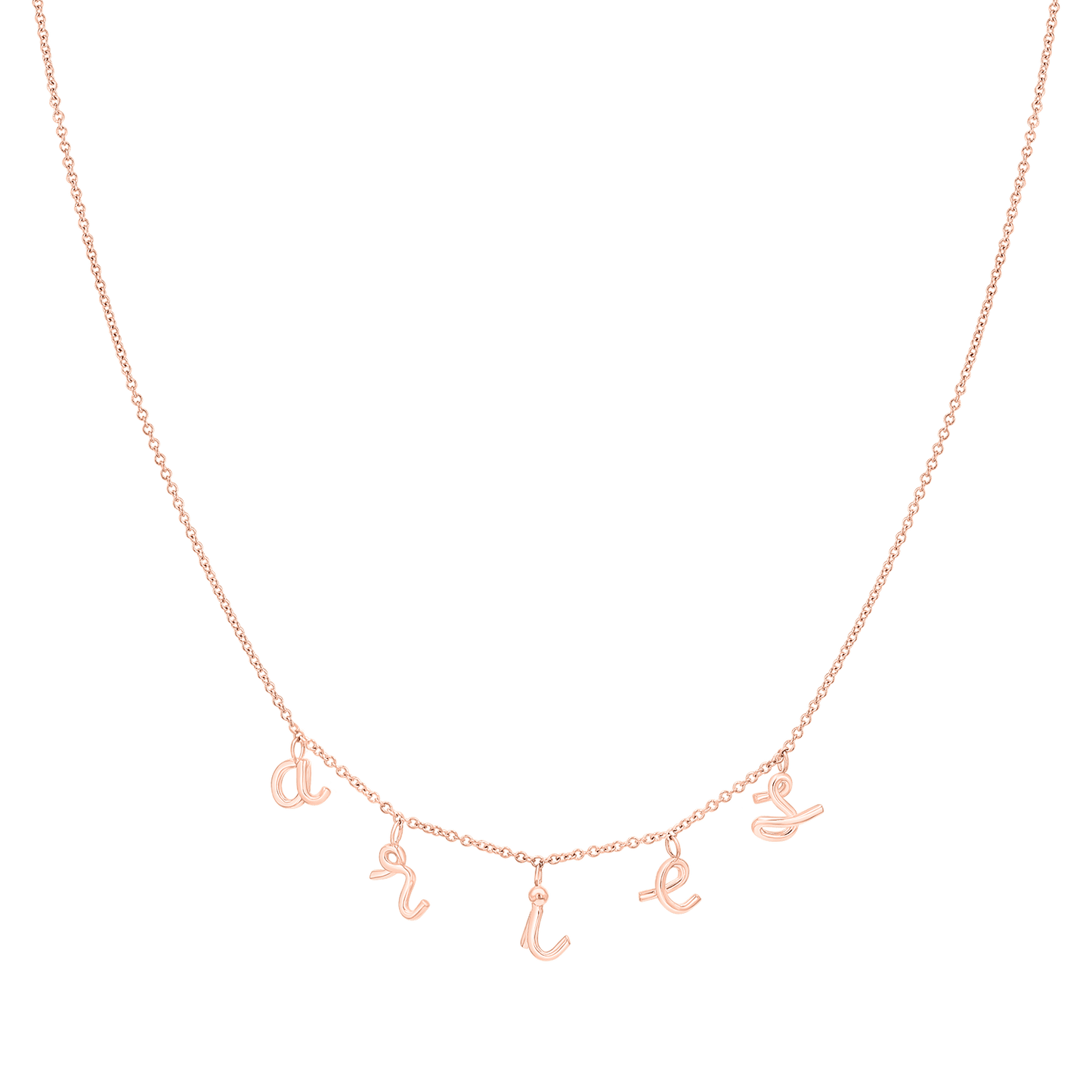 Custom Mini Letter Necklace - Lotus Diamond