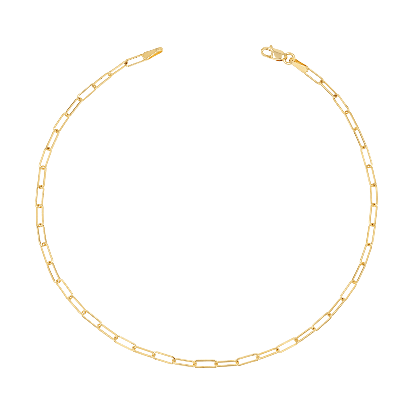 Dainty Paper Clip Anklet - Lotus Diamond
