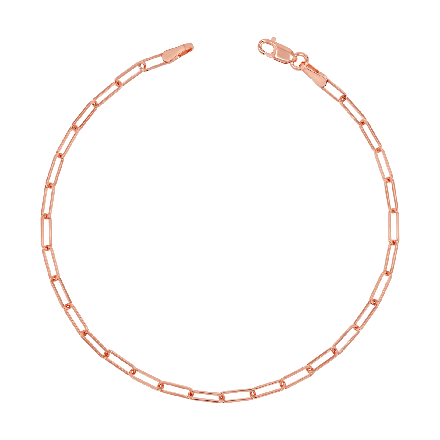 Dainty Paper Clip Bracelet - Lotus Diamond