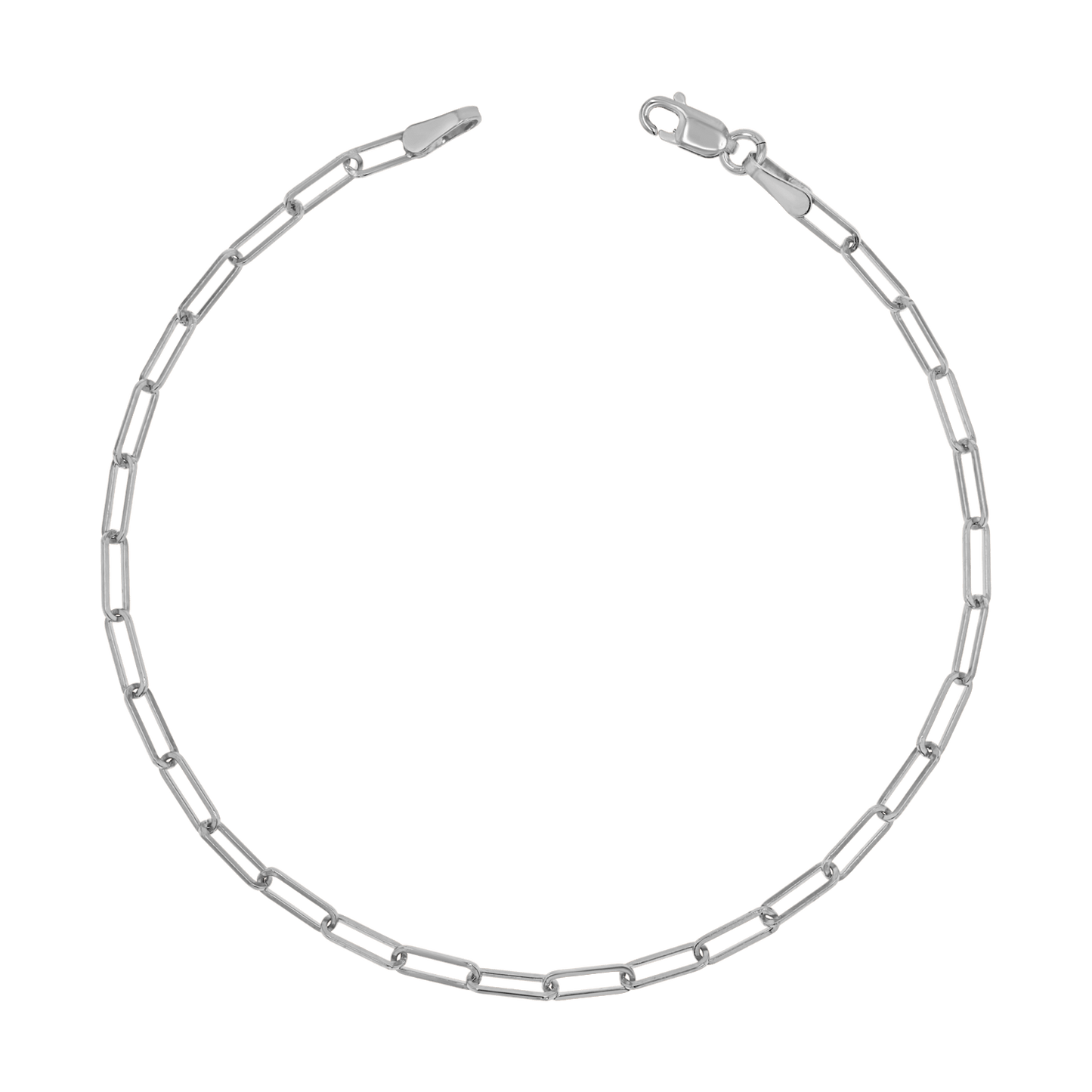 Dainty Paper Clip Bracelet - Lotus Diamond