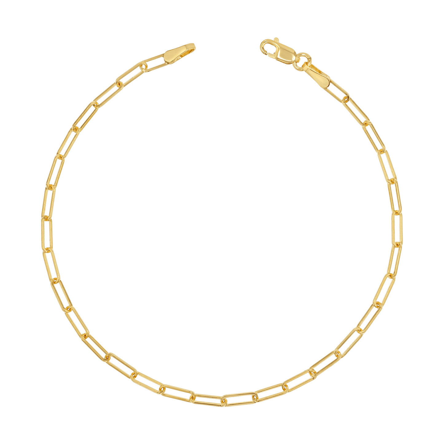 Dainty Paper Clip Bracelet - Lotus Diamond