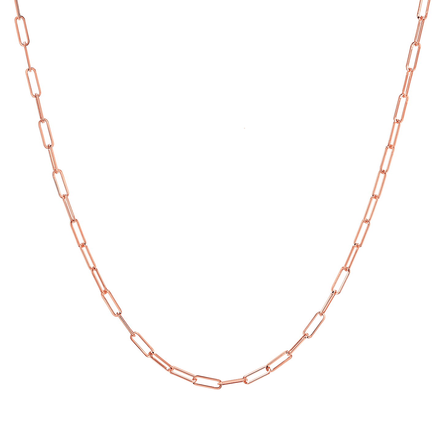 Dainty Paper Clip Chain Necklace - Lotus Diamond