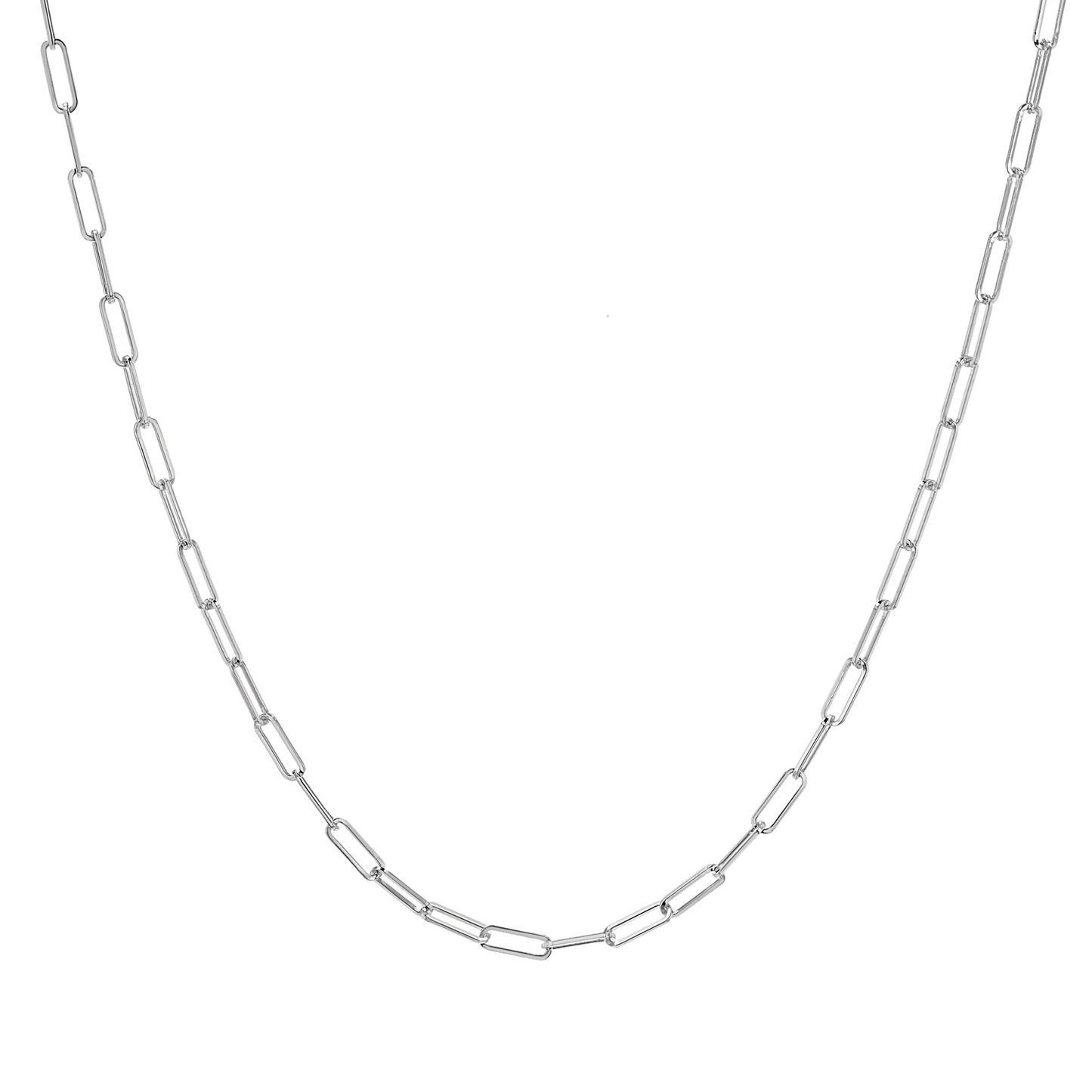 Dainty Paper Clip Chain Necklace - Lotus Diamond