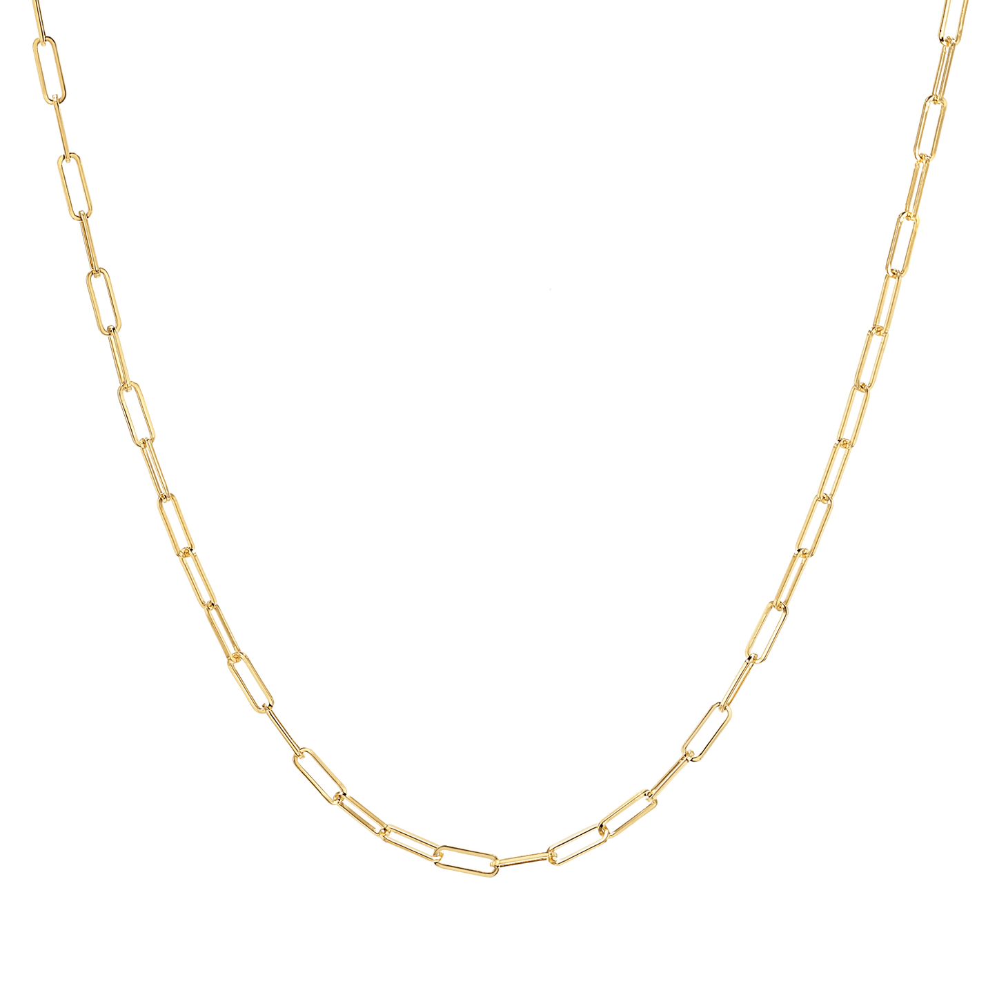 Dainty Paper Clip Chain Necklace - Lotus Diamond