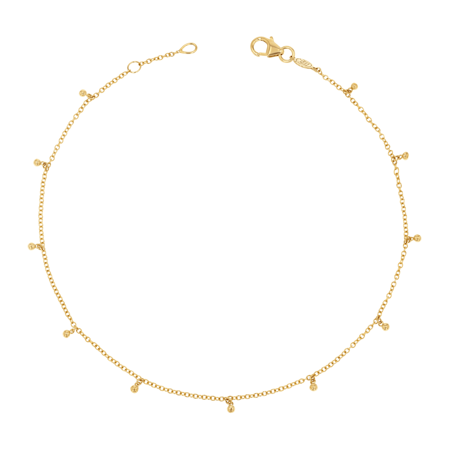 Dangle Ball Anklet - Lotus Diamond