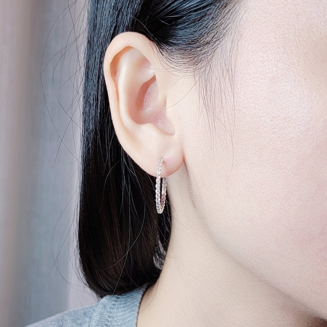Diamond 18K earrings 1.2ctw - Lotus Diamond