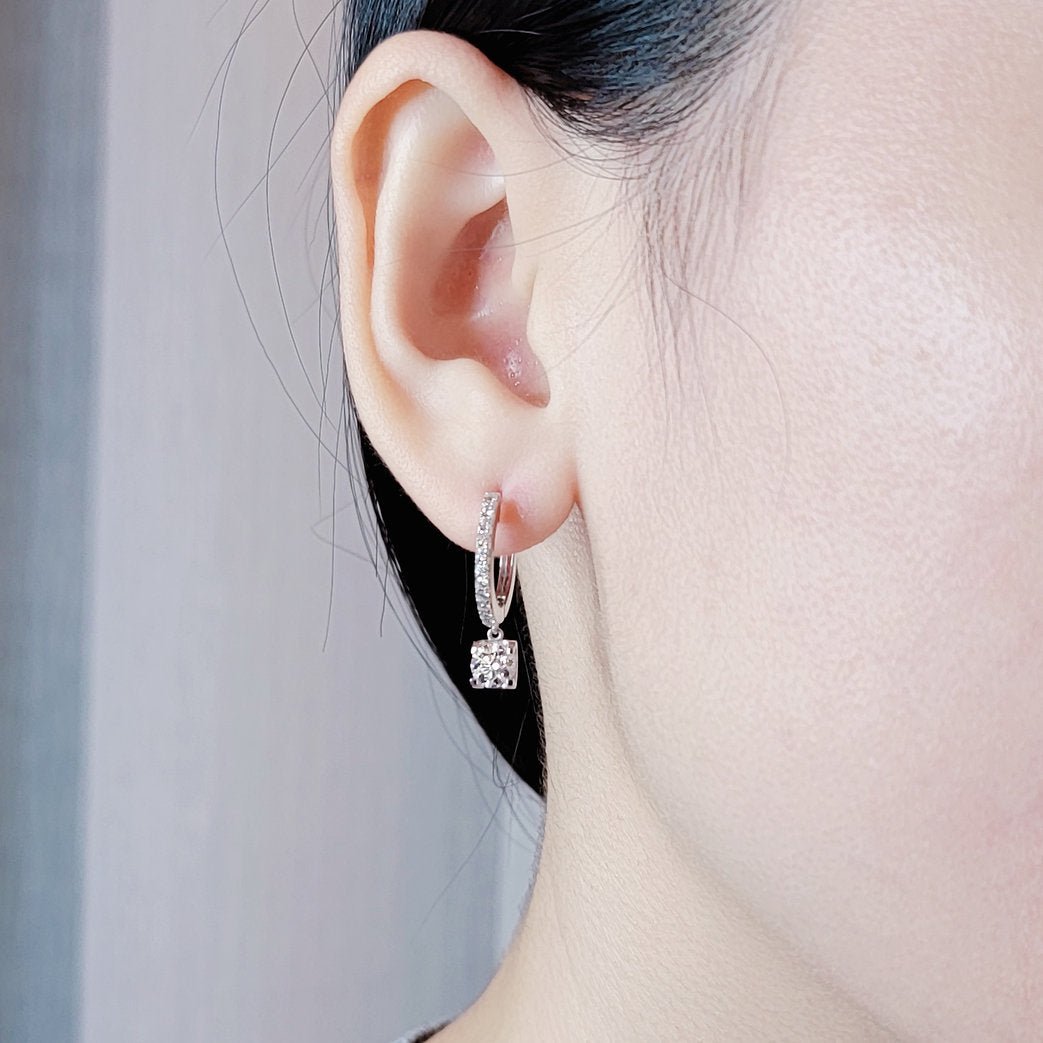 Diamond 18K earrings setting - Lotus Diamond