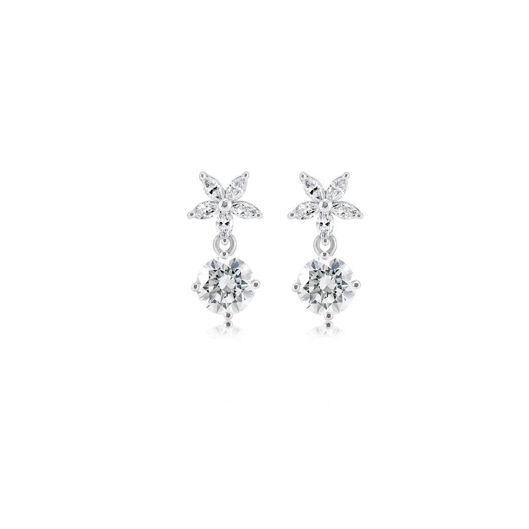 Diamond 18K earrings setting - Lotus Diamond
