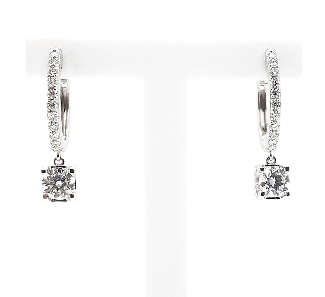 Diamond 18K earrings setting - Lotus Diamond