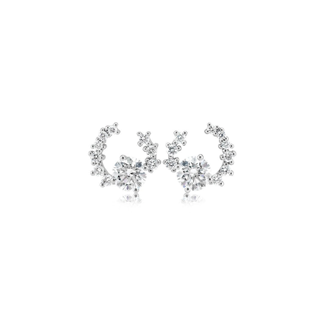 Diamond 18K earrings setting - Lotus Diamond