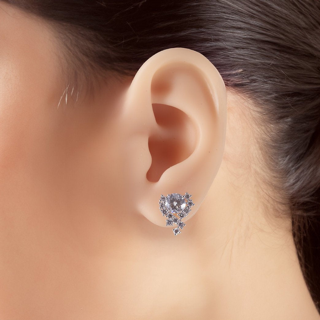 Diamond 18K earrings setting - Lotus Diamond