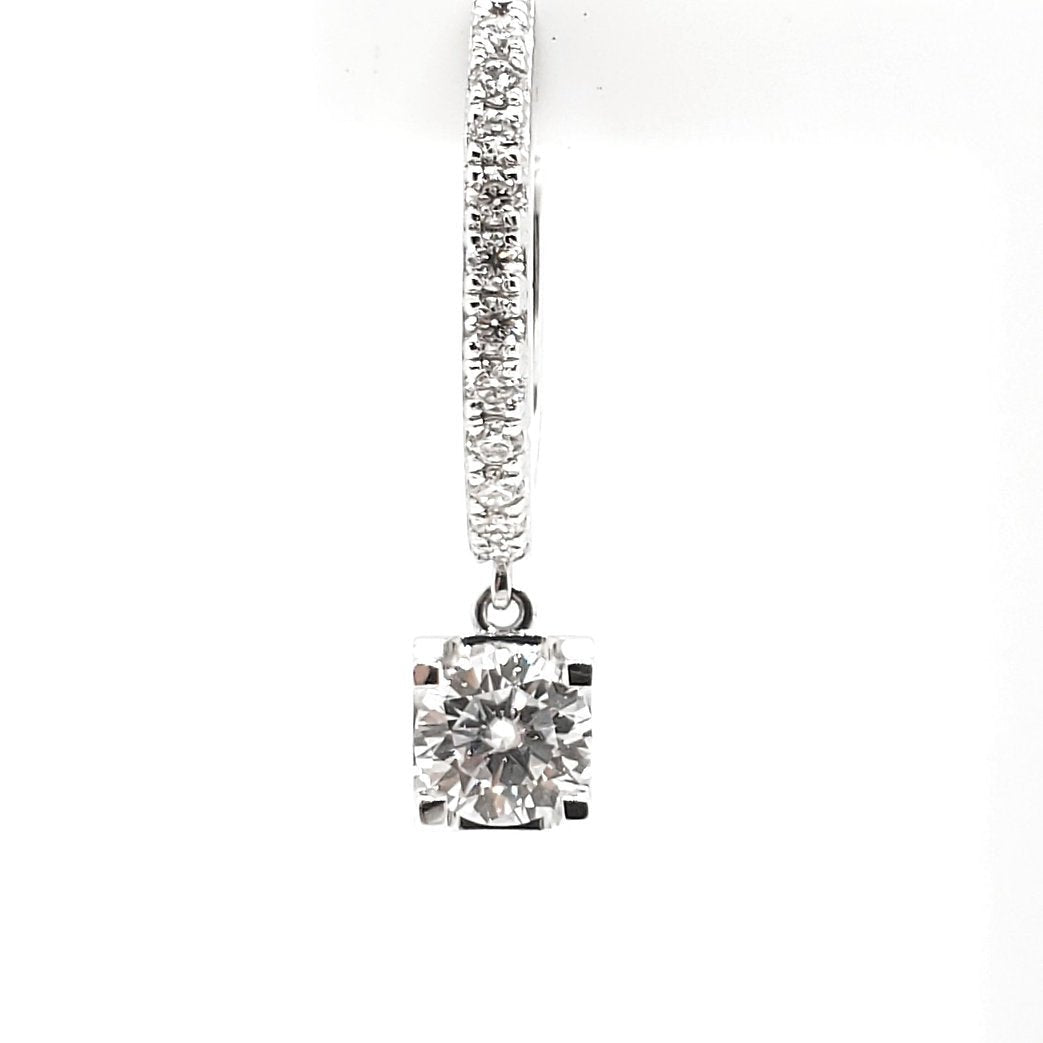 Diamond 18K earrings setting - Lotus Diamond