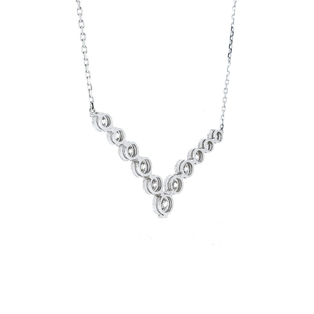 Diamond 18K necklace 5.8ctw - Lotus Diamond