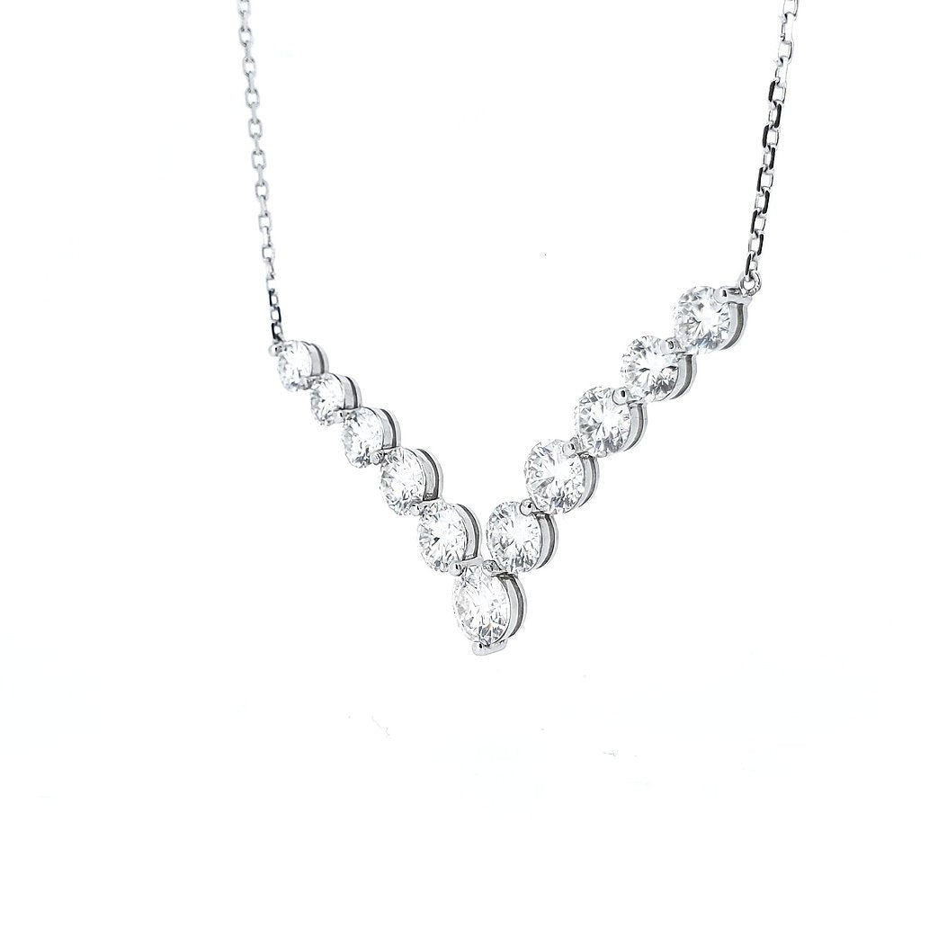 Diamond 18K necklace 5.8ctw - Lotus Diamond