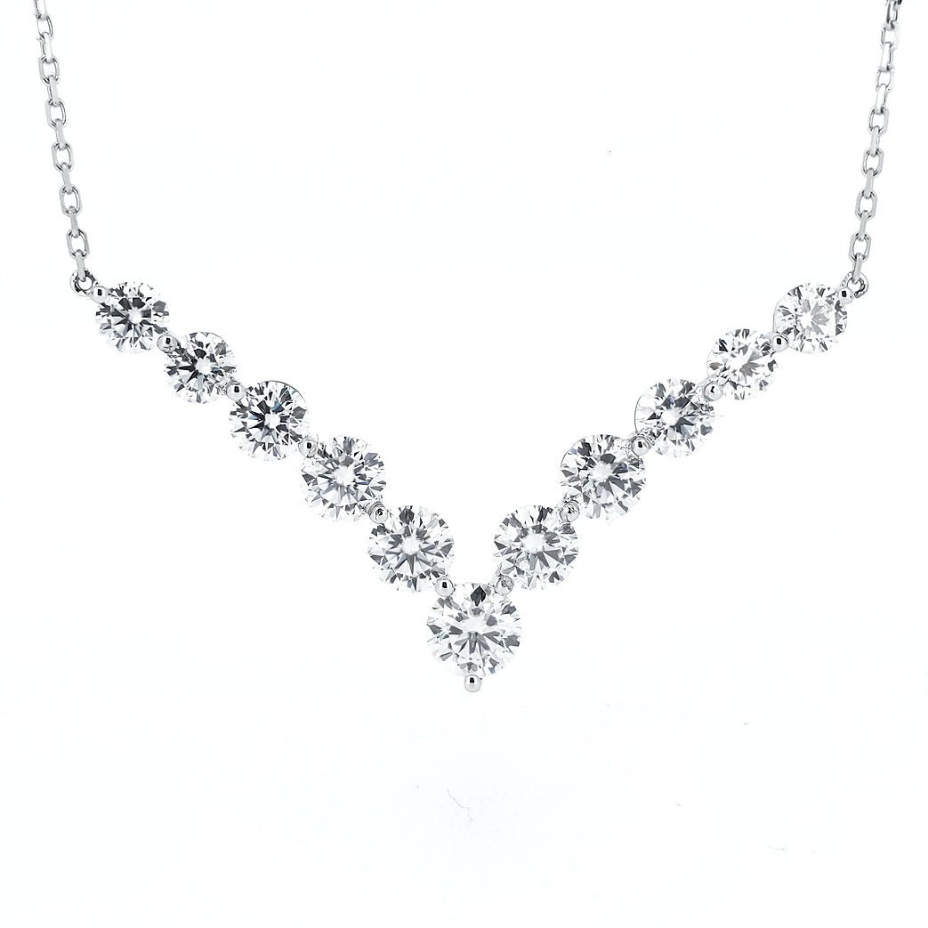 Diamond 18K necklace 5.8ctw - Lotus Diamond