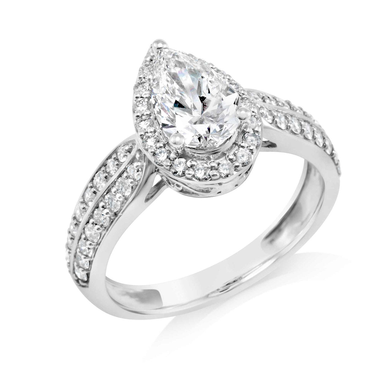 Diamond 18K ring setting - Lotus Diamond