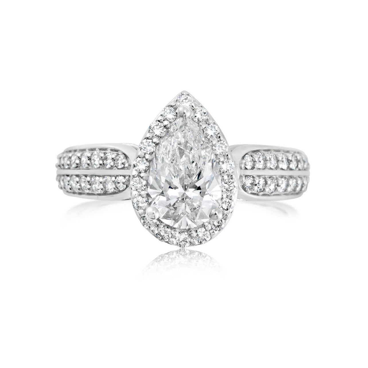 Diamond 18K ring setting - Lotus Diamond