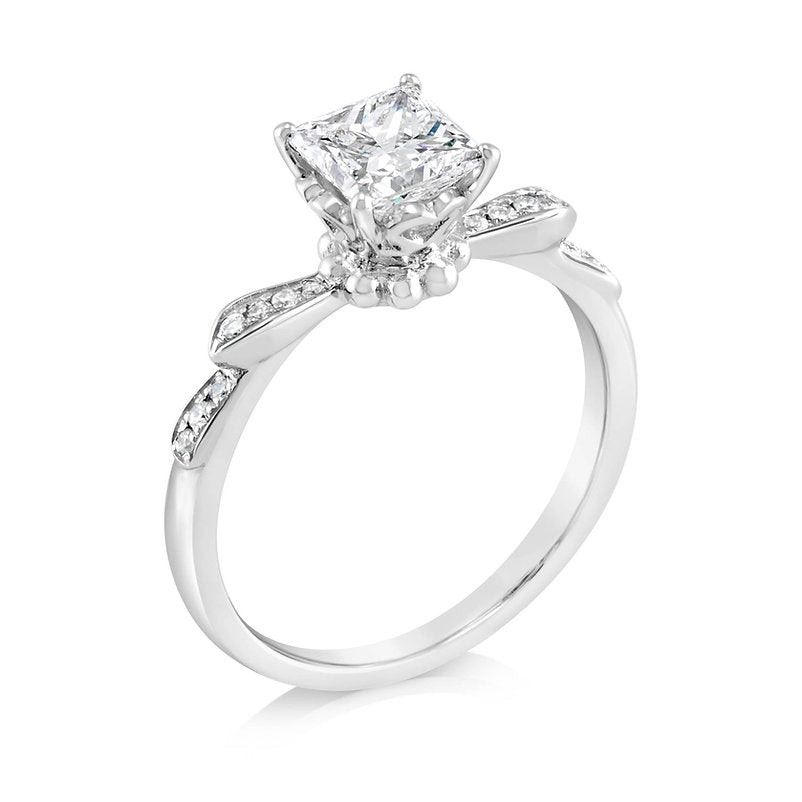 Diamond 18K ring setting - Lotus Diamond