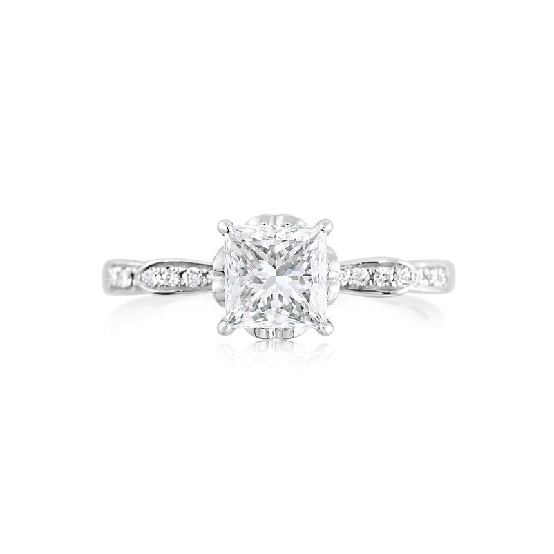 Diamond 18K ring setting - Lotus Diamond