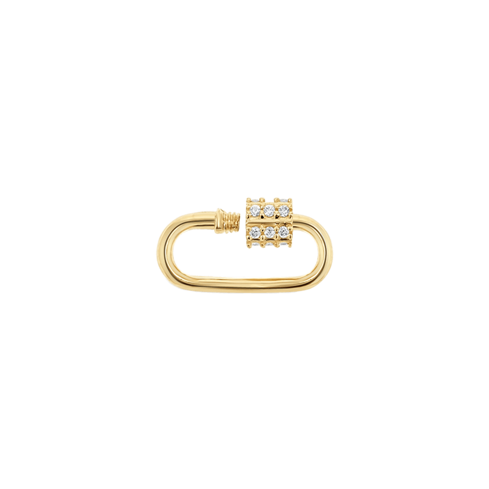 Diamond Barrel Charm Connector - Lotus Diamond