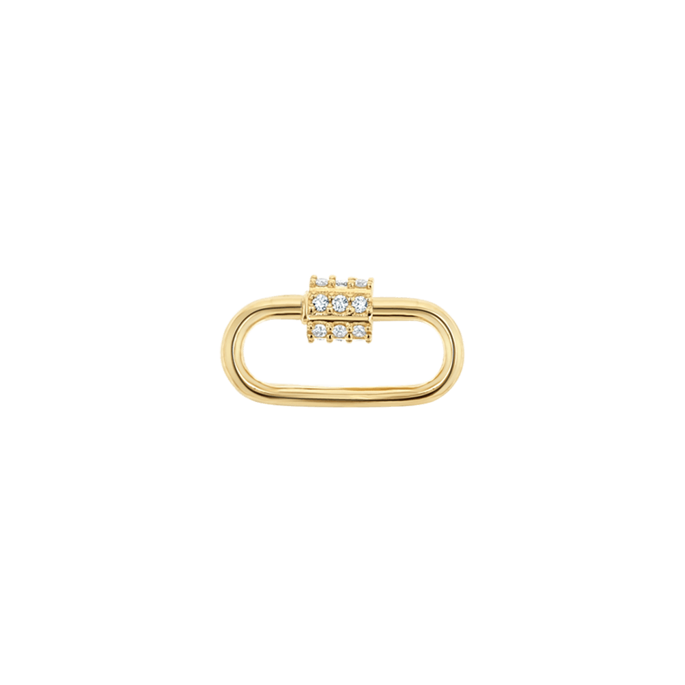 Diamond Barrel Charm Connector - Lotus Diamond