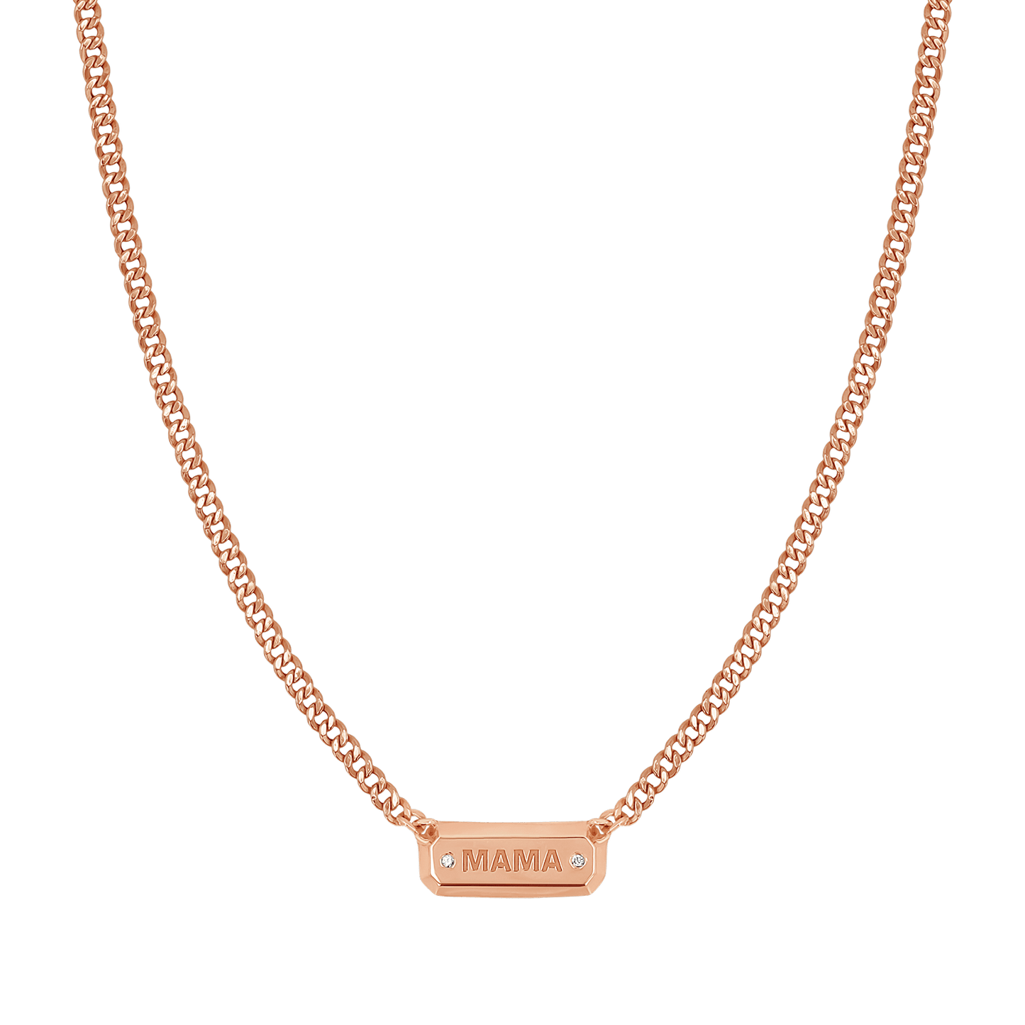Diamond Beveled ID Cuban Chain Necklace - Lotus Diamond