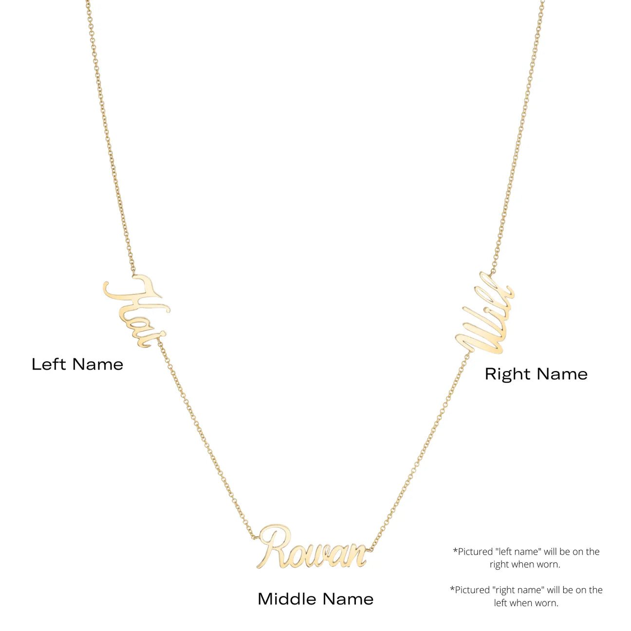 Diamond Bezel Custom Name Necklace - Lotus Diamond