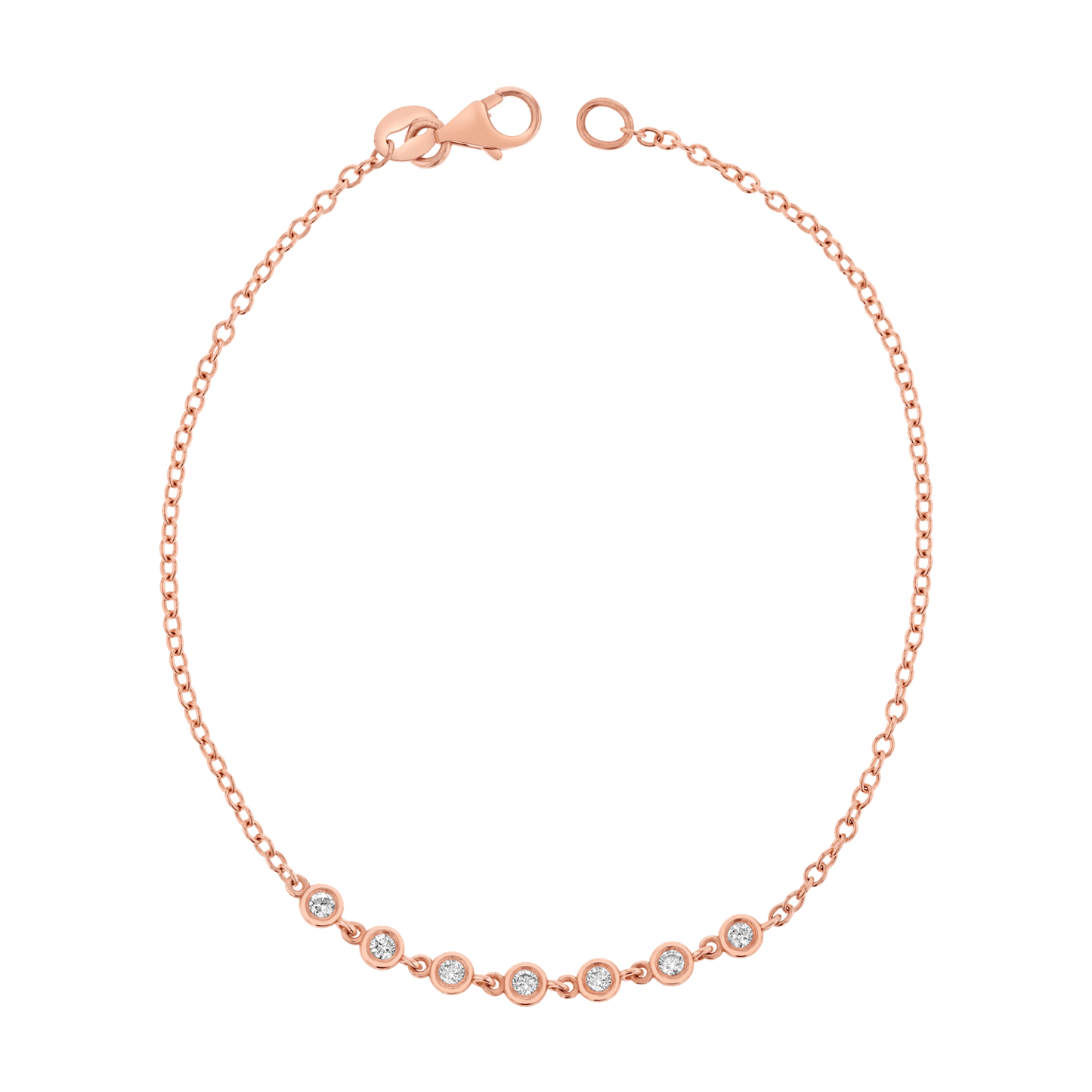 Diamond Bezel Station Bracelet - Lotus Diamond