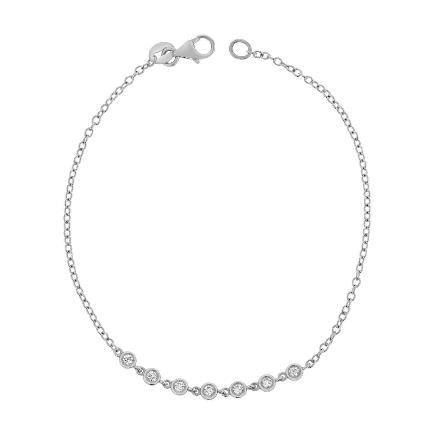 Diamond Bezel Station Bracelet - Lotus Diamond