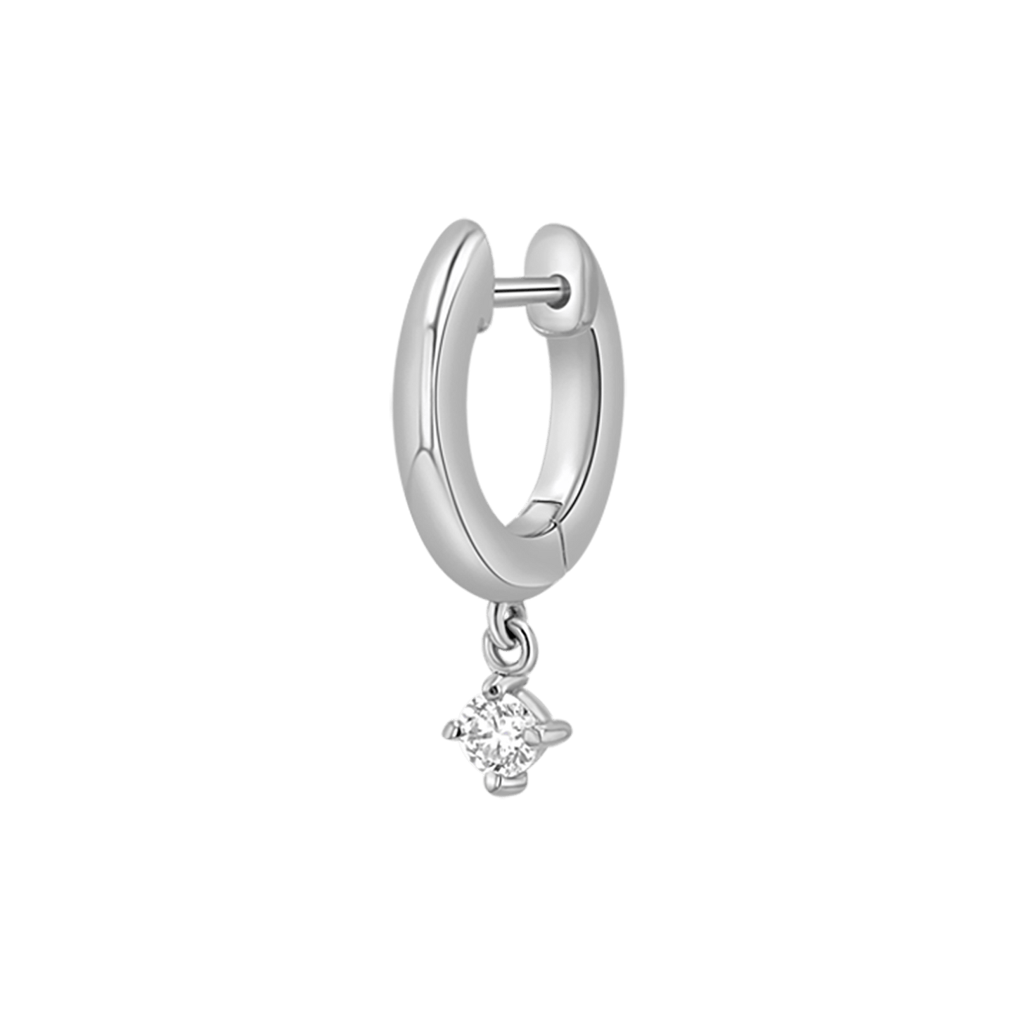 Diamond Charm Drop Huggies - Lotus Diamond