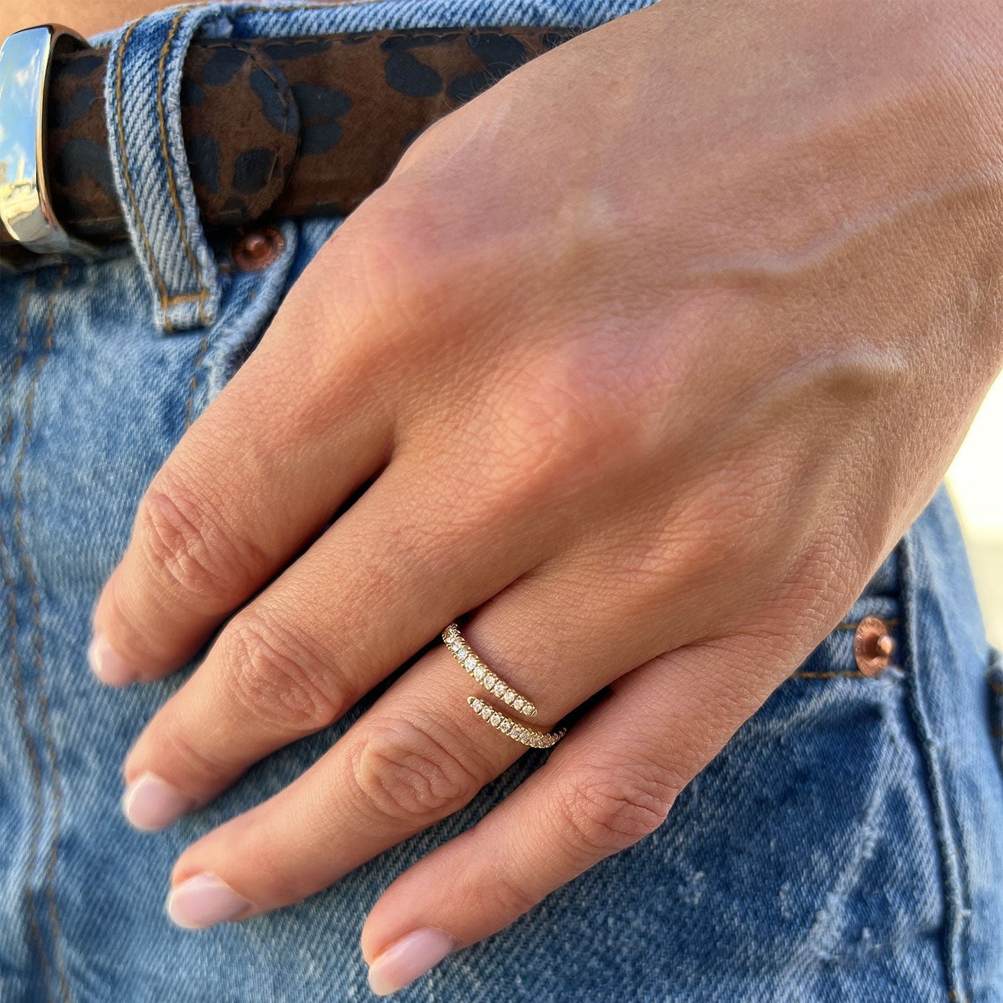 Diamond Coil Ring - Lotus Diamond
