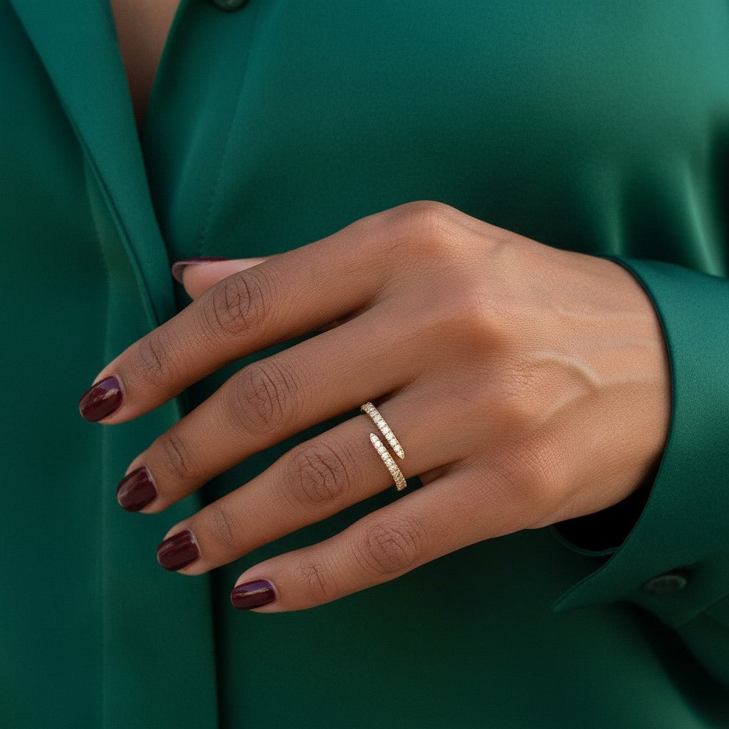 Diamond Coil Ring - Lotus Diamond