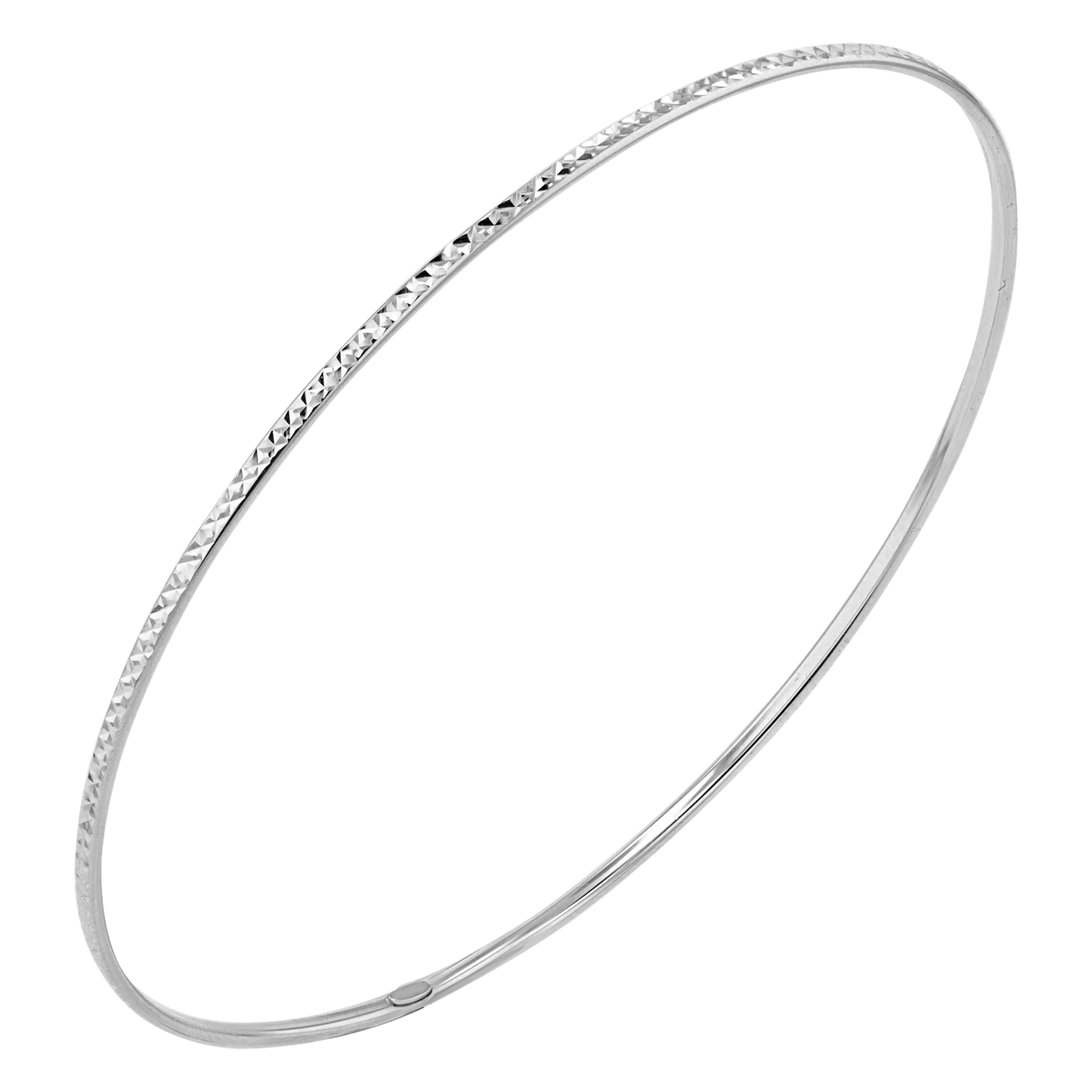 Diamond Cut Wire Bangle - Lotus Diamond