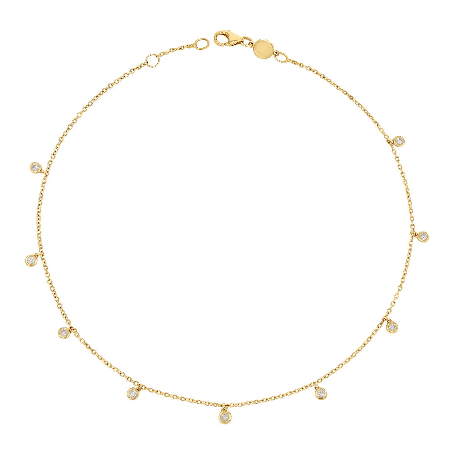 Diamond Drop Anklet - Lotus Diamond