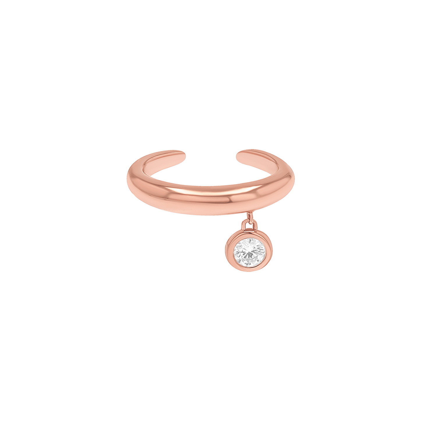 Diamond Drop Ear Cuff - Lotus Diamond
