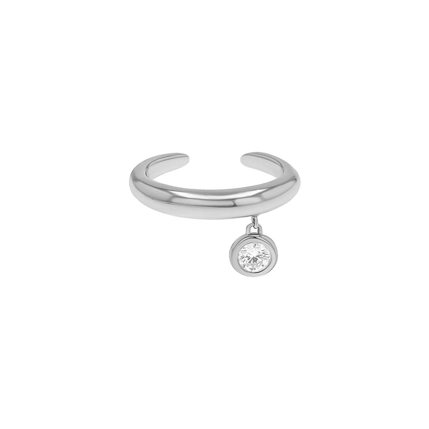 Diamond Drop Ear Cuff - Lotus Diamond