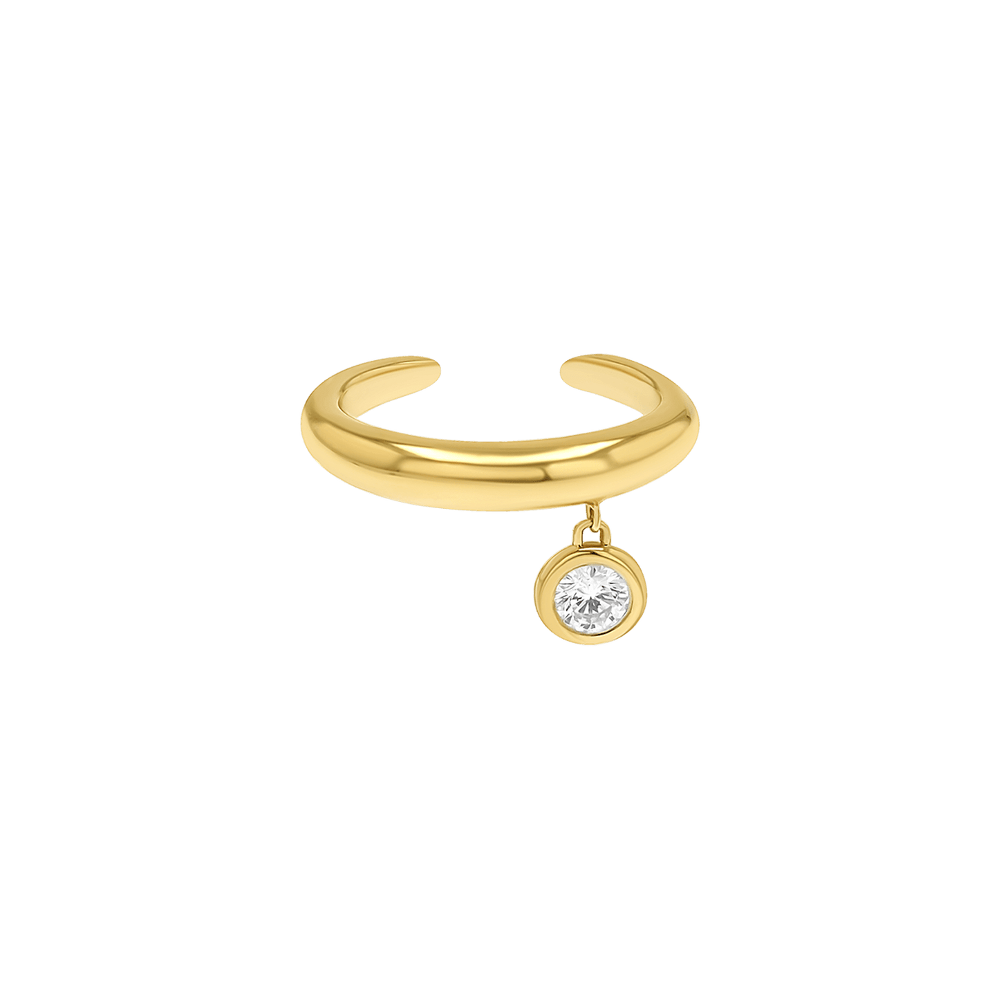 Diamond Drop Ear Cuff - Lotus Diamond