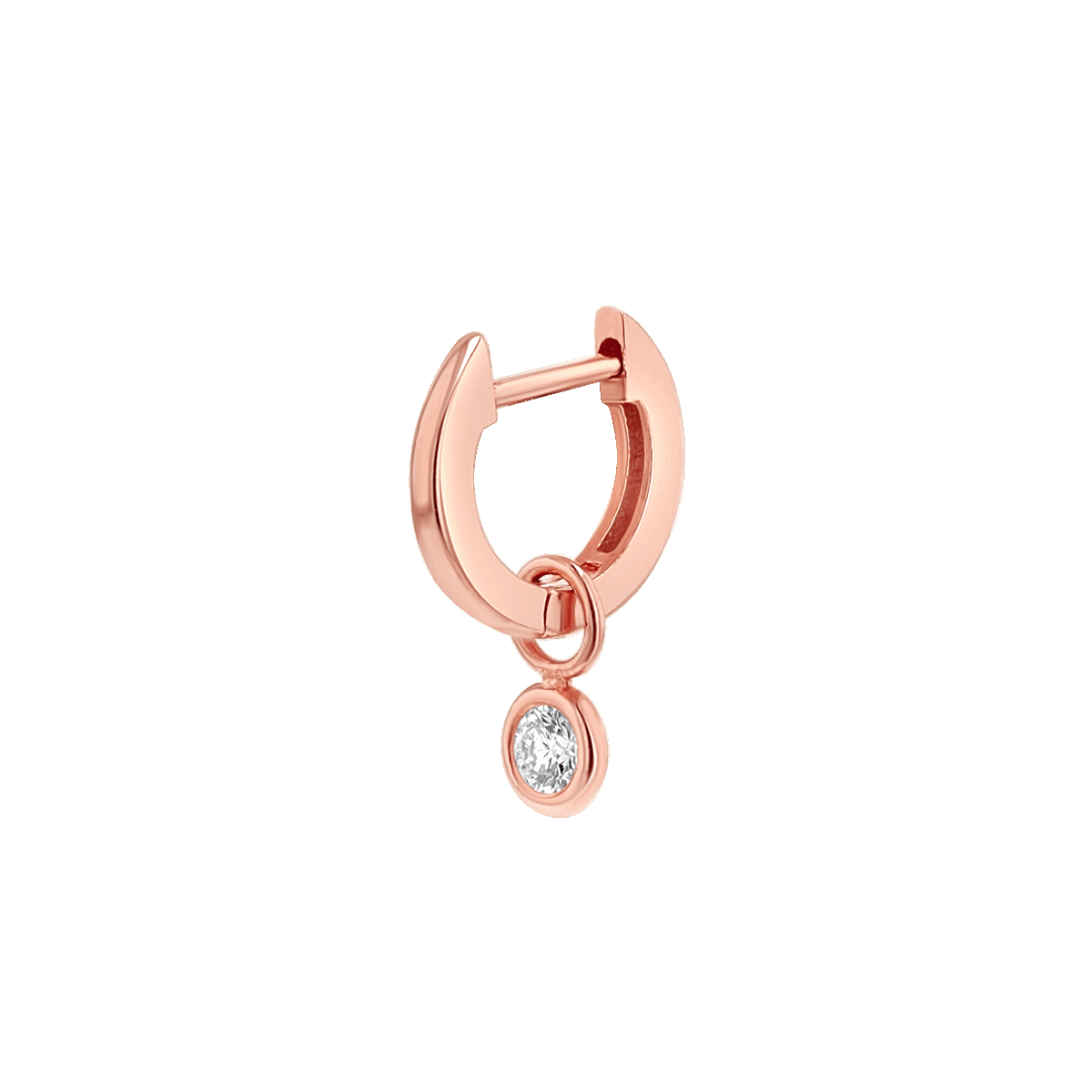 Diamond Drop Huggies Hoops - Lotus Diamond