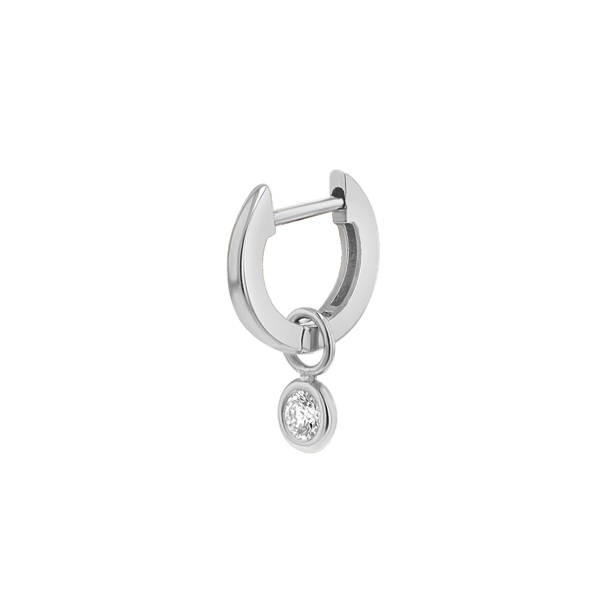 Diamond Drop Huggies Hoops - Lotus Diamond