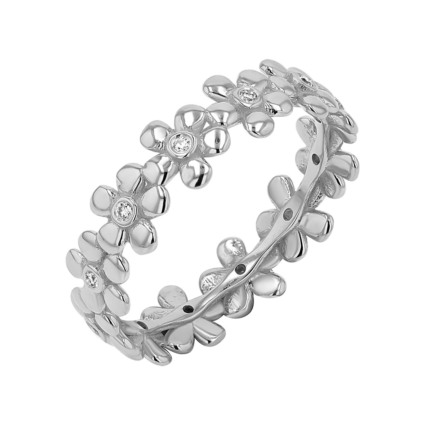 Diamond Flower Eternity Band - Lotus Diamond