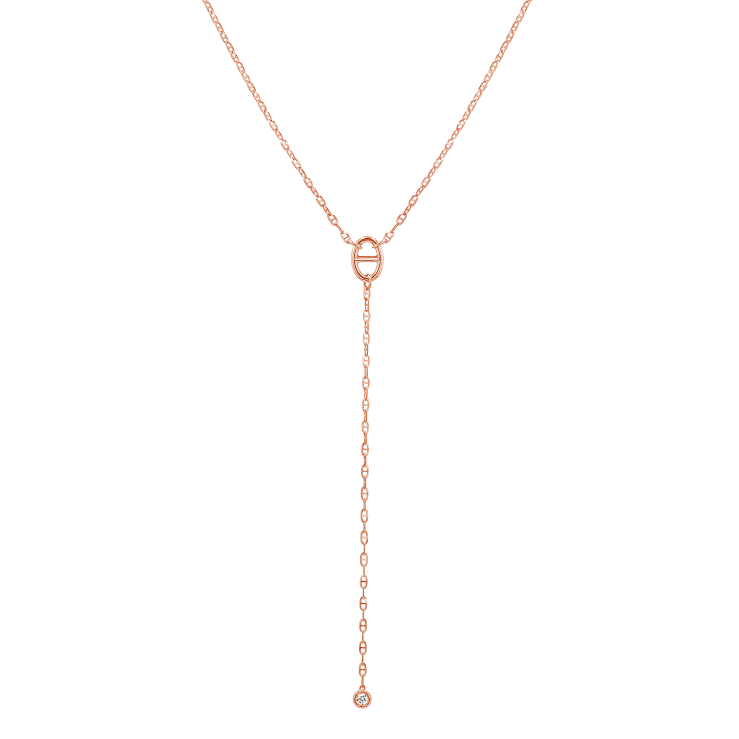 Diamond Mariner Lariat Necklace - Lotus Diamond