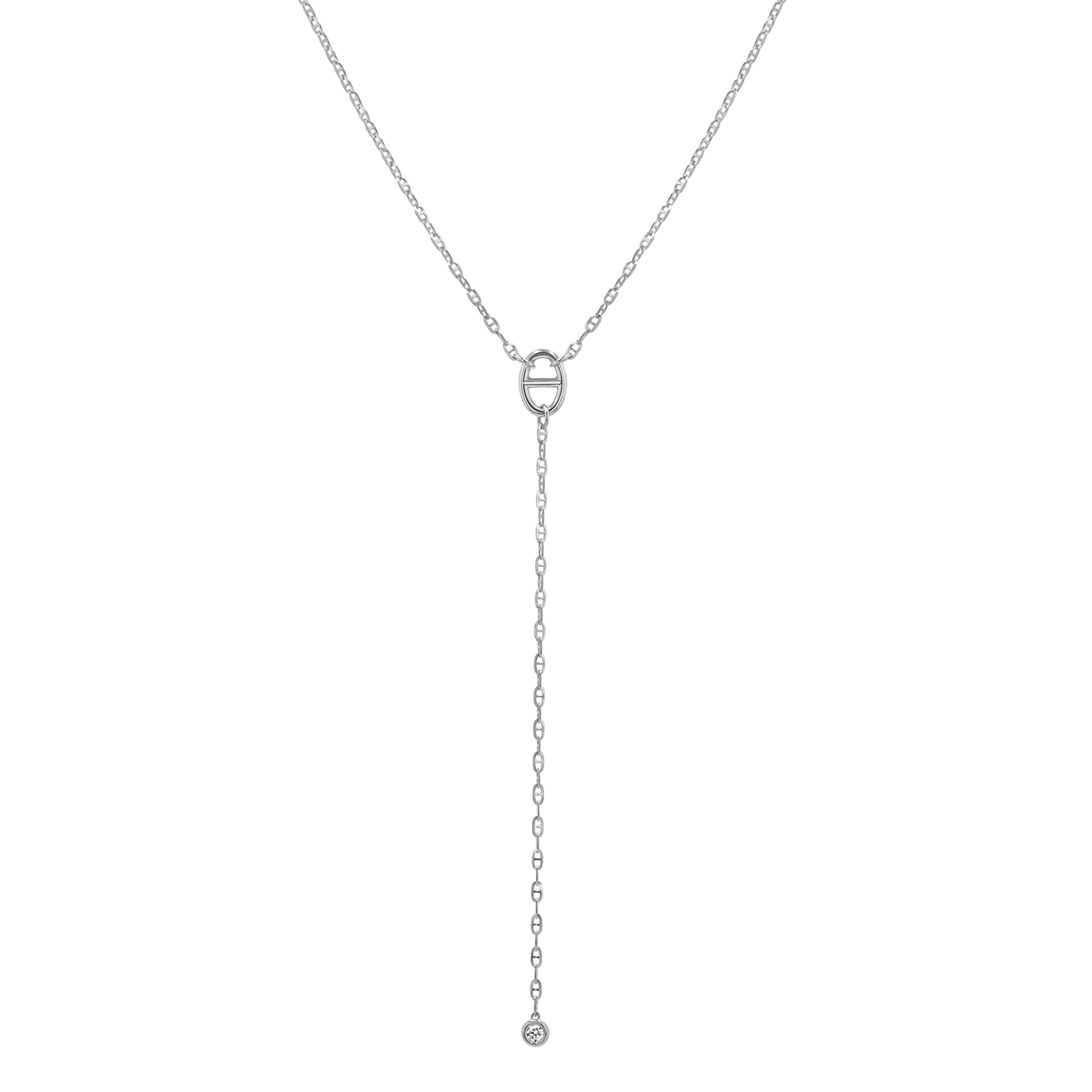 Diamond Mariner Lariat Necklace - Lotus Diamond