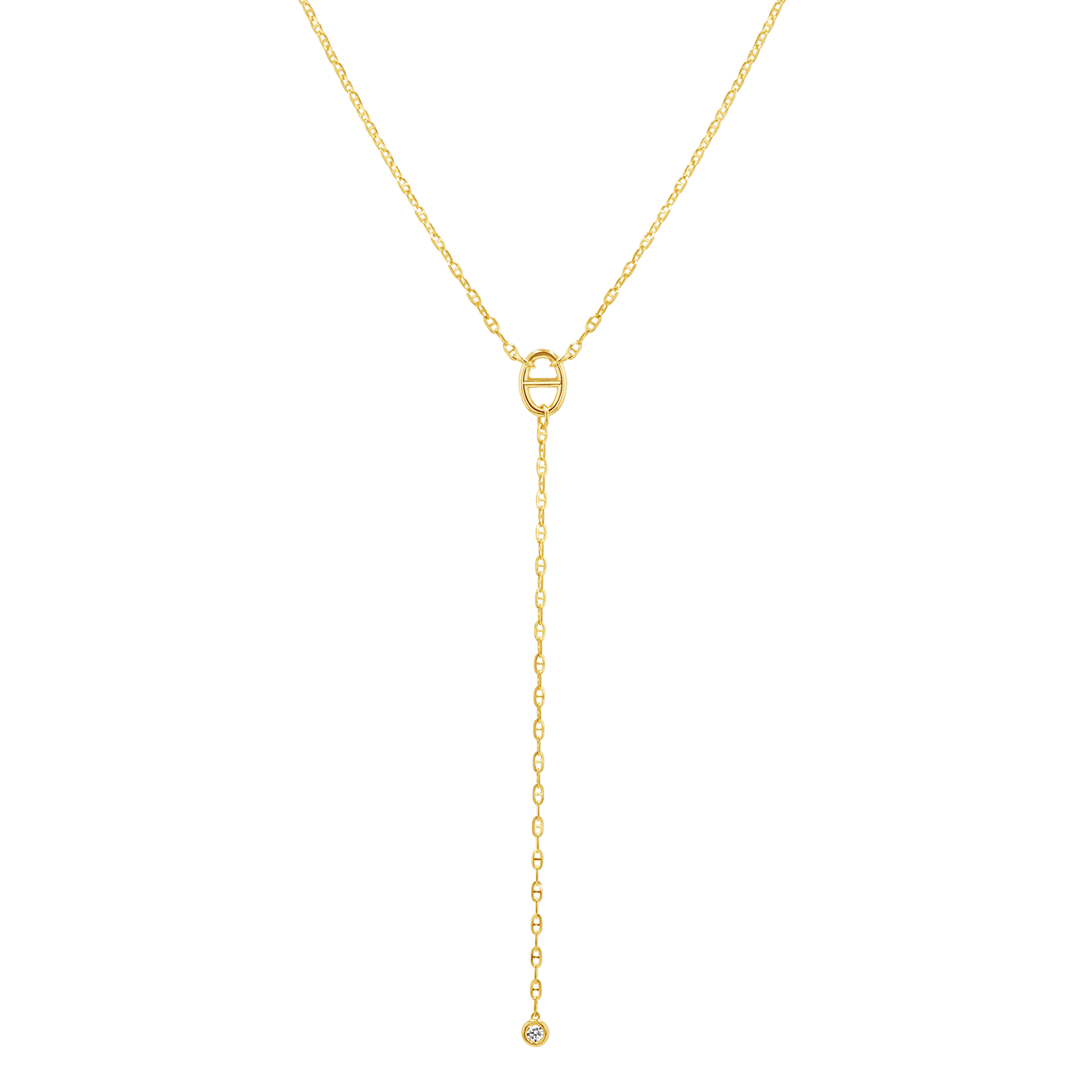 Diamond Mariner Lariat Necklace - Lotus Diamond