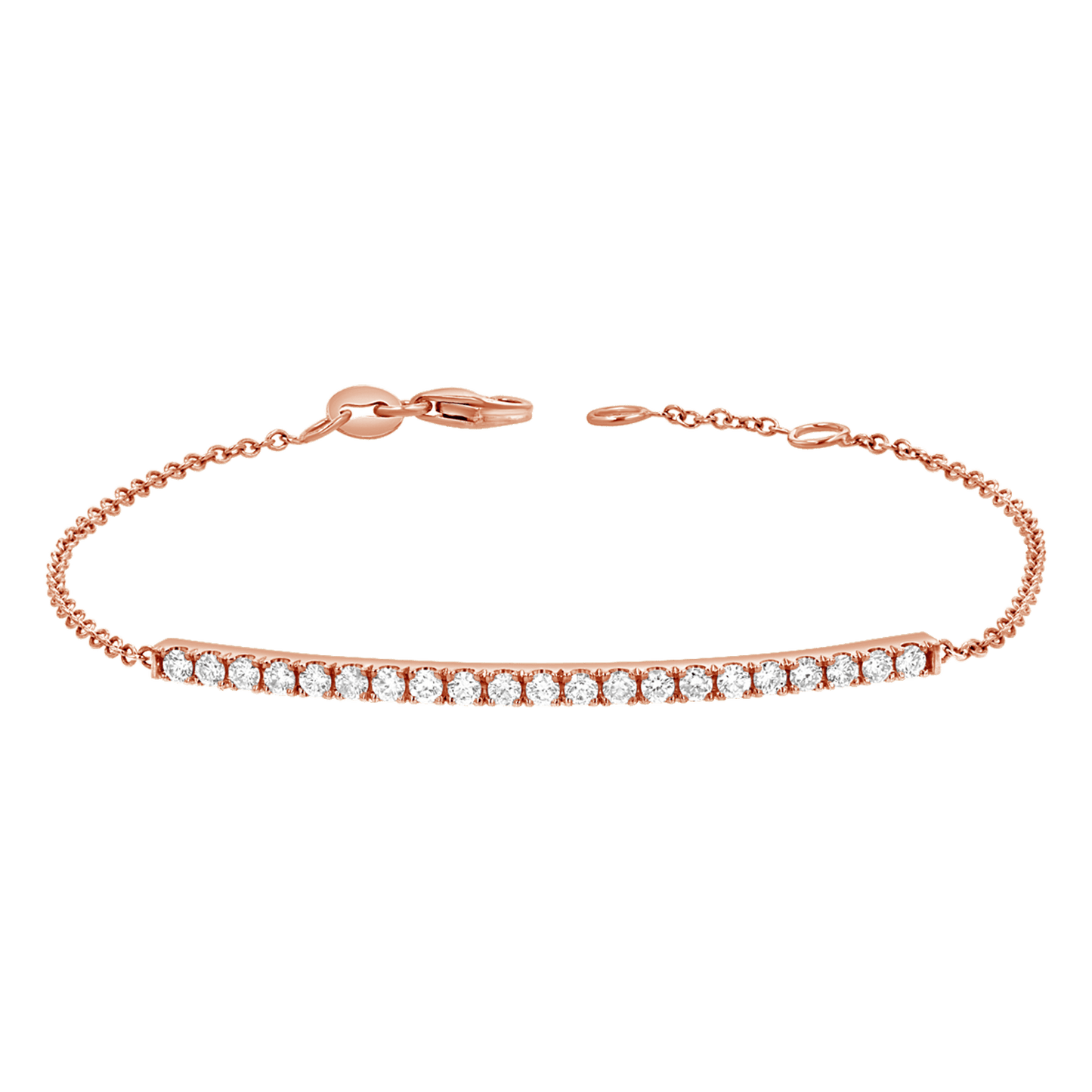 Diamond Pave Bar Bracelet - Lotus Diamond
