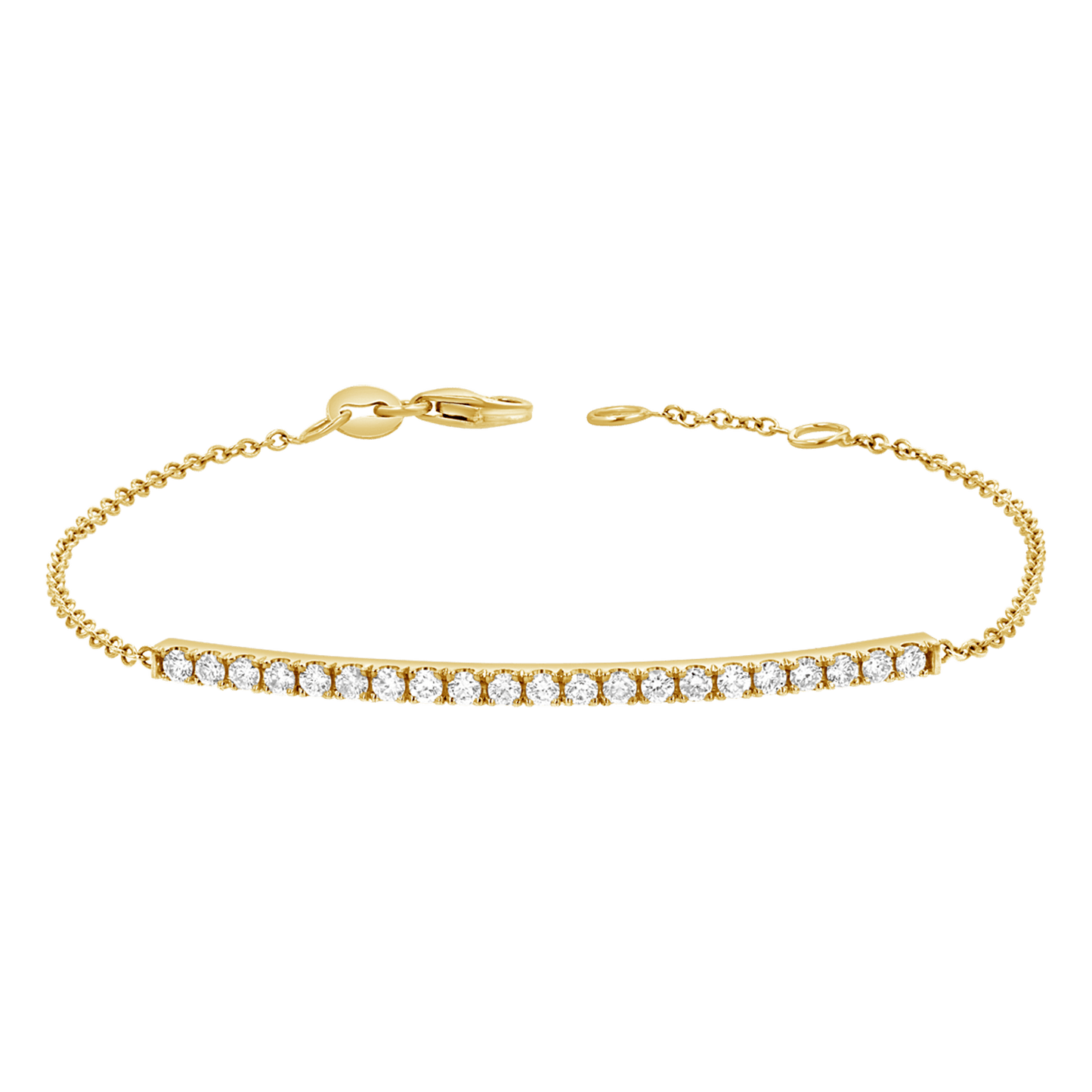 Diamond Pave Bar Bracelet - Lotus Diamond